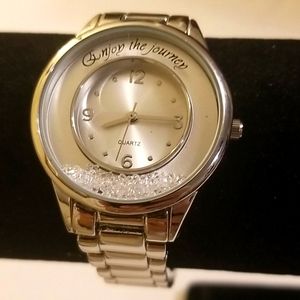 ENJOY THE JOURNEY Ladies Silver Watch